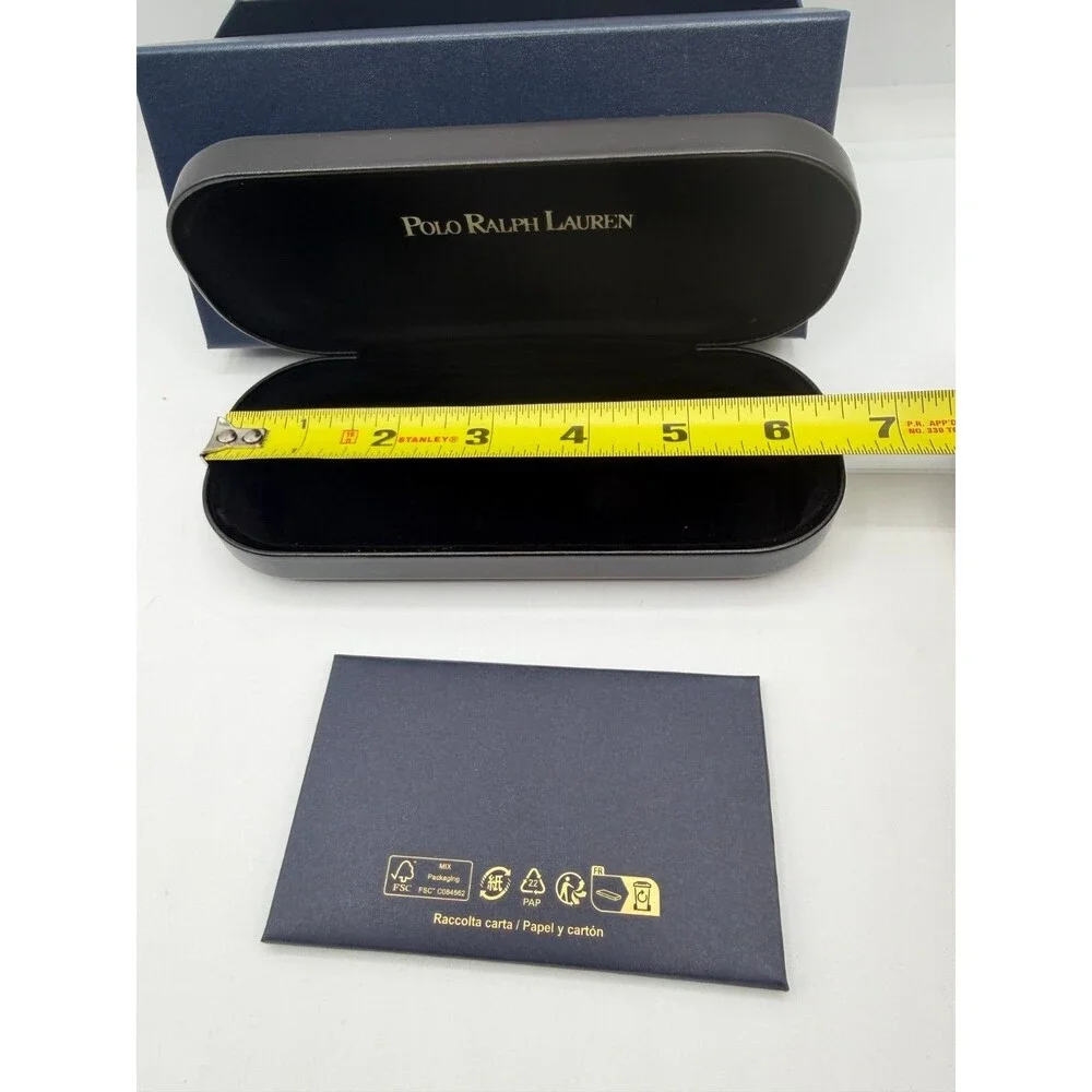 Polo Ralph Lauren Sunglasses Case Box Set w/ Sleeve Authentic Black EUC